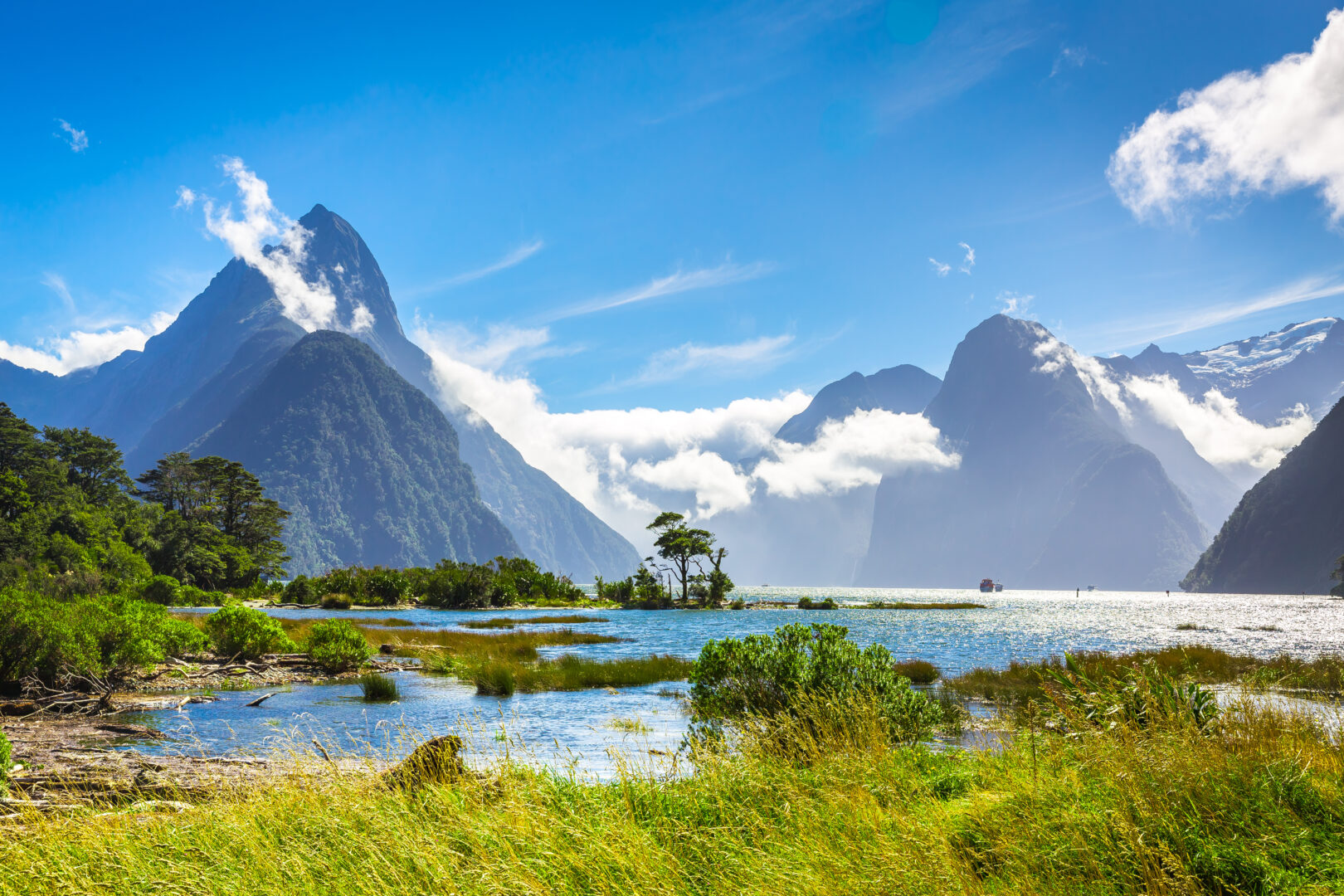 The Milford Sound in Fiordland, New Zealand